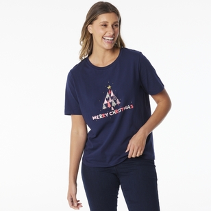 Khoko Collection Christmas Tee Shirt Navy Navy