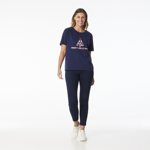 Khoko Collection Christmas Tee Shirt Navy Navy