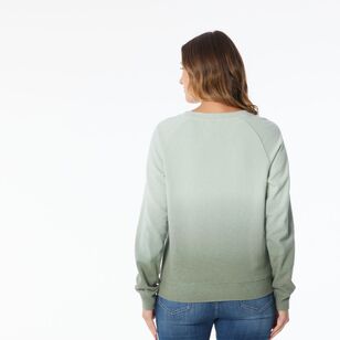 Khoko Collection Women’s Dip Dye Fleece Sweat Top Sage