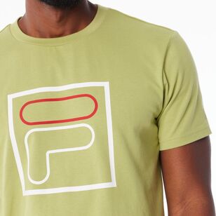 FILA Men's Nigel Logo Outline Jersey Tee Bay Leaf