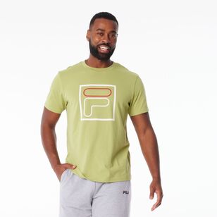 FILA Men's Nigel Logo Outline Jersey Tee Bay Leaf