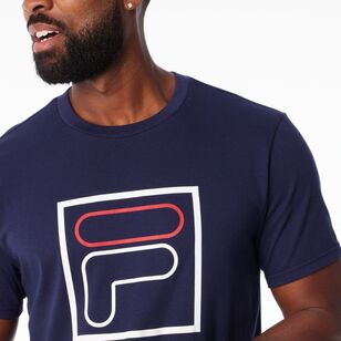 FILA Men's Nigel Logo Outline Jersey Tee New Navy