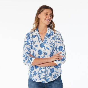 Khoko Collection Women's Voile Shirt Denim