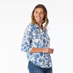 Khoko Collection Women's Voile Shirt Denim