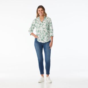 Khoko Collection Women's Voile Shirt Sage