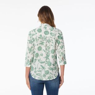 Khoko Collection Women's Voile Shirt Sage