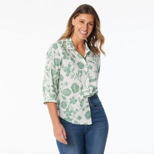 Khoko Collection Women's Voile Shirt Sage