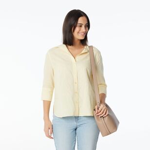 Khoko Collection Women's Linen Shirt Lemon