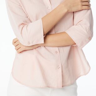 Khoko Collection Women's Linen Shirt Rose