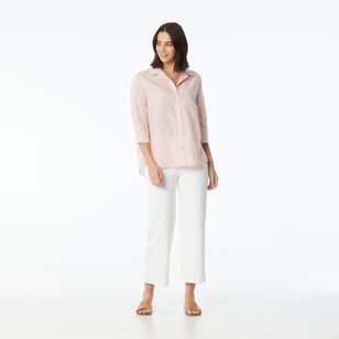 Khoko Collection Women's Linen Shirt Rose