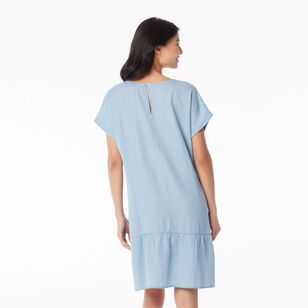 Khoko Collection Women's Tencel Tiered Dress Mid Wash