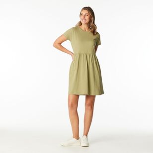 Khoko Collection Women's Slub Tee Shirt Dress Sweet Pea