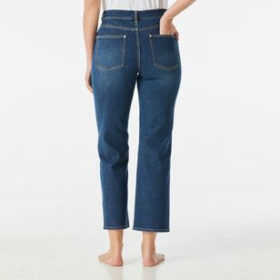 Khoko Collection Women's Straight Leg Jeans Indigo