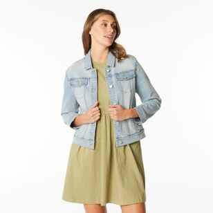 Khoko Collection Women's Denim Jacket Frost Wash