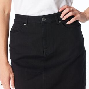 Khoko Collection Women's Denim Skirt Black