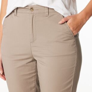 Khoko Collection Women's Chino Pants Mushroom