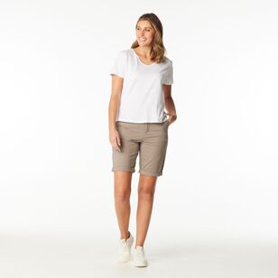 Khoko Collection Women's Chino Shorts Mushroom