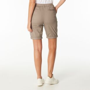 Khoko Collection Women's Chino Shorts Mushroom