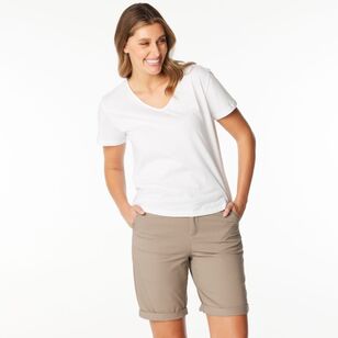 Khoko Collection Women's Chino Shorts Mushroom