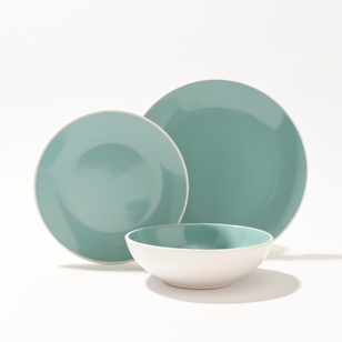 Soren Marlow 12 Piece Dinner Set Teal