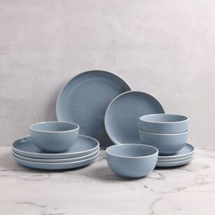 Soren Aurora 12 Piece Dinner Set Blue