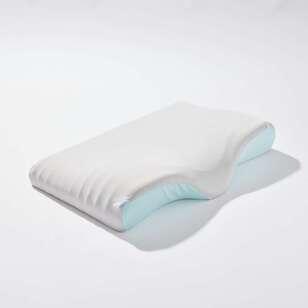 Bas Phillips Sleep Therapy Contoured Memory Foam Pillow With Cooling Cover White