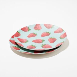 Frankie & Me Strawberry 28 cm Bamboo Plates 2 Pack