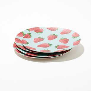 Frankie & Me Strawberry 22 cm Bamboo Plates 4 Pack