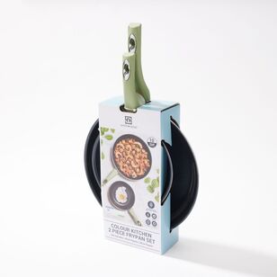 Smith + Nobel Colour Kitchen 20/30 cm Frypan Twin Pack Sage Green