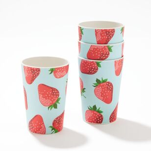 Frankie & Me Strawberry Bamboo Cups 4 Pack