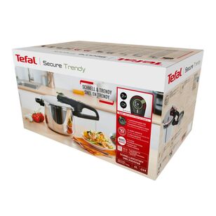 Tefal Secure Trendy Stainless Steel Pressure Cooker 8L