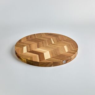 Swiss Diamond Herringbone 38 x 38 x 3 cm Acacia Round Chopping Board