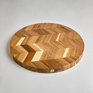 Swiss Diamond Herringbone 38 x 38 x 3 cm Acacia Round Chopping Board