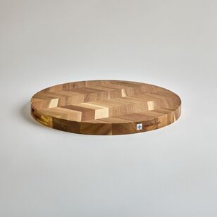 Swiss Diamond Herringbone 38 x 38 x 3 cm Acacia Round Chopping Board