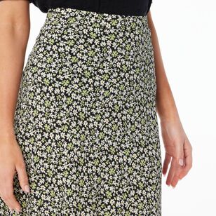 Khoko Smart Women's Bubble Ditsy Skirt Avocado