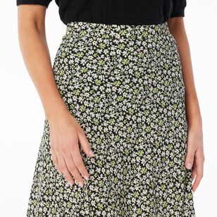 Khoko Smart Women's Bubble Ditsy Skirt Avocado