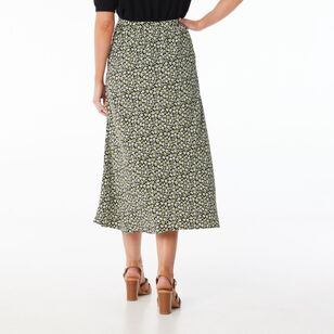 Khoko Smart Women's Bubble Ditsy Skirt Avocado