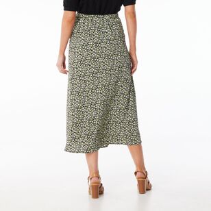 Khoko Smart Women's Bubble Ditsy Skirt Avocado