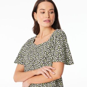 Khoko Smart Women's Bubble Ditsy Top Avocado