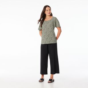 Khoko Smart Women's Bubble Ditsy Top Avocado