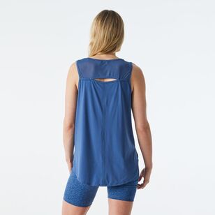 LMA Active Women's Long Line Mesh Back Tank Airforce