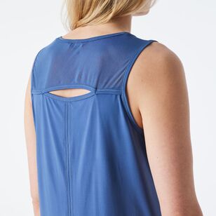 LMA Active Women's Long Line Mesh Back Tank Airforce