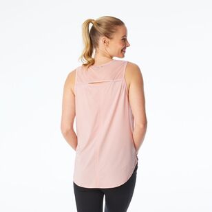 LMA Active Women's Long Line Mesh Back Tank Rose