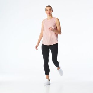 LMA Active Women's Long Line Mesh Back Tank Rose