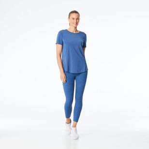 LMA Active Women's Longline Mesh Insert Tee Airforce