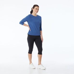 LMA Women's Oversized Batwing Active Tee Airforce