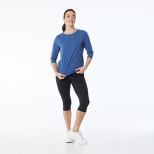 LMA Women's Oversized Batwing Active Tee Airforce