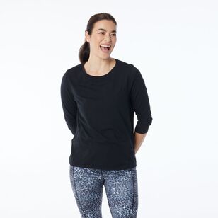 LMA Women's Oversized Batwing Active Tee Black