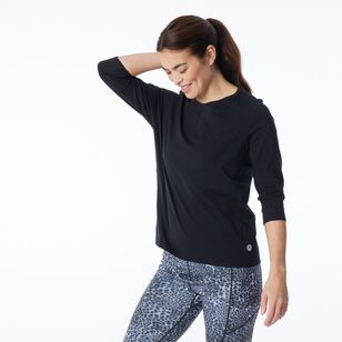 LMA Women's Oversized Batwing Active Tee Black