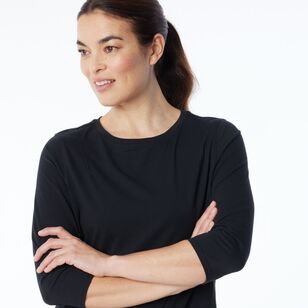 LMA Women's Oversized Batwing Active Tee Black